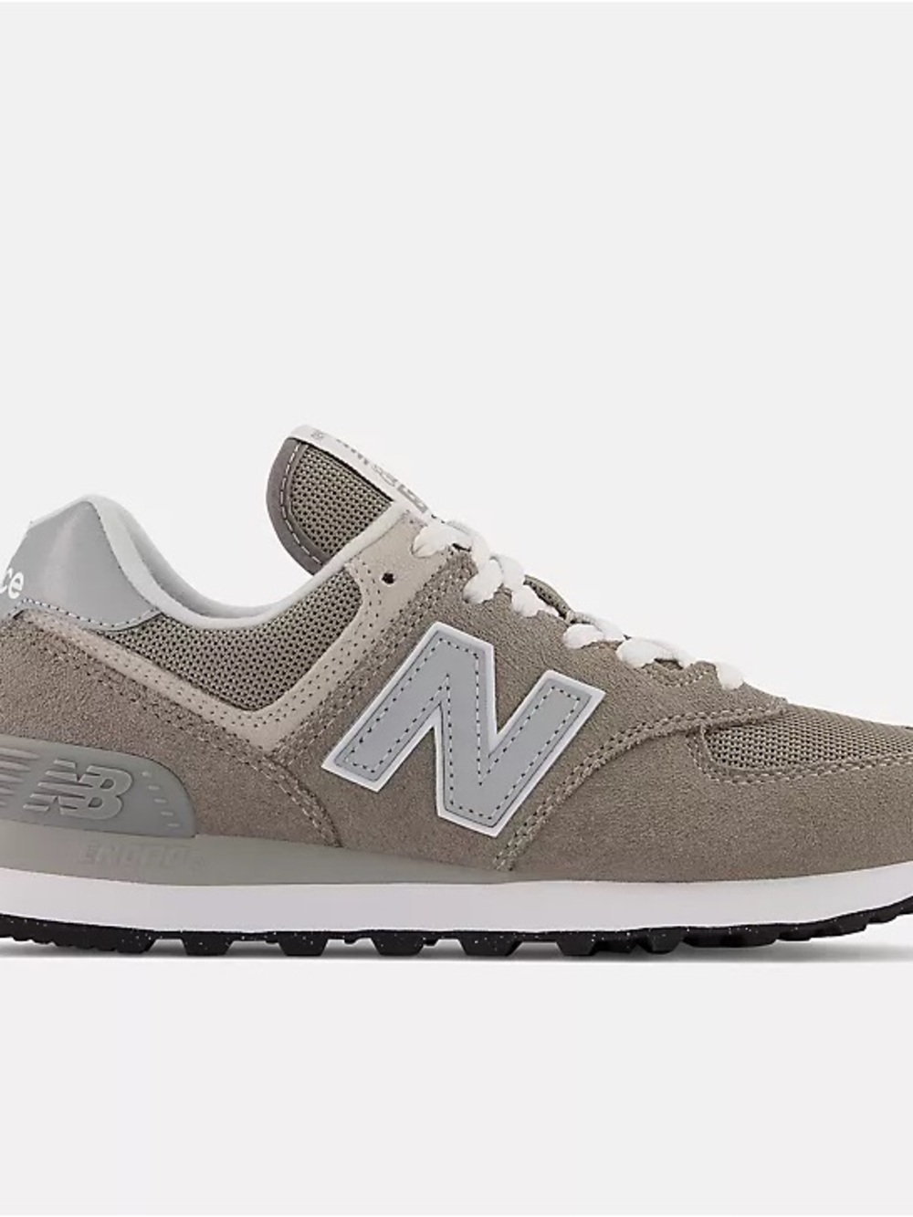 New Balance Taupe and Light Gray Suede Mesh Sneaker